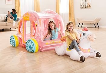 【新品・未使用・超激安】INTEXプリンセス キャリッジ お姫様 白馬 フロート 新品・未使用・超激安】INTEXプリンセス キャリッジ お姫様 白馬